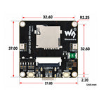 OV5640 camera ESP32-S3 development board dimensions
