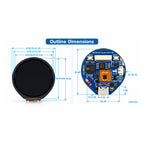 Waveshare ESP32-S3-Touch-LCD-1.28 dimension