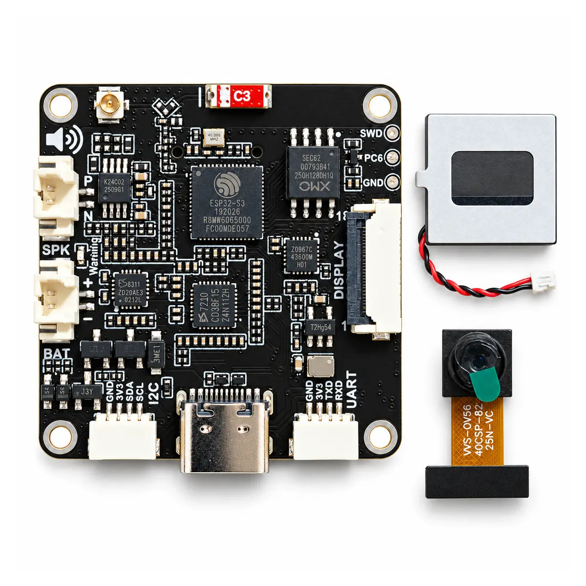 Waveshare ESP32-S3 camera board package with OV5640 and speaker