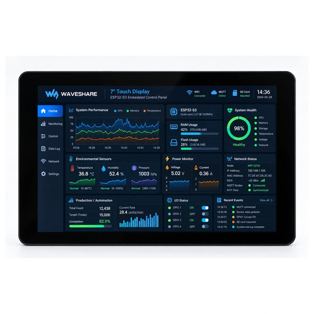 Waveshare ESP32-S3 7 Inch Touch Display Development Board