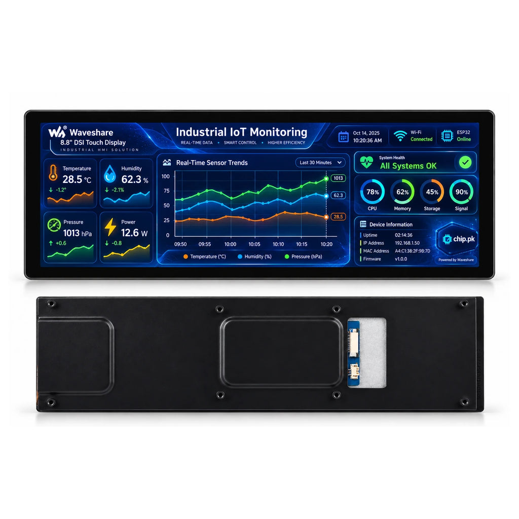 Waveshare 8.8-DSI-TOUCH-A front and back display