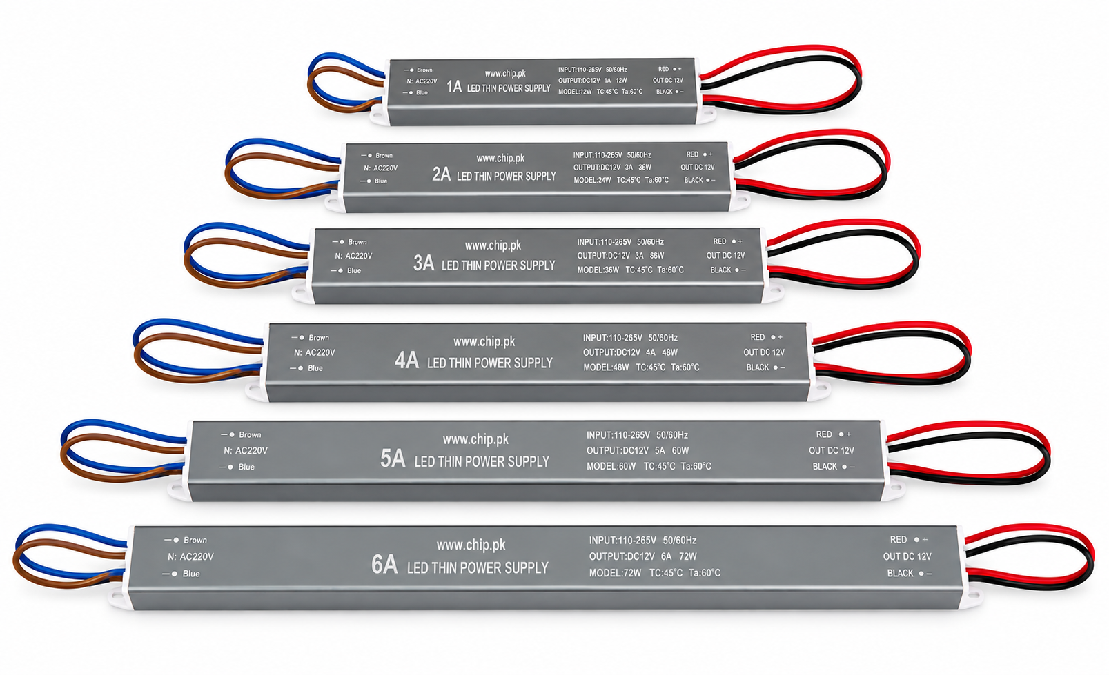 12V Ultra Slim Power Supply for LED Strip Lighting