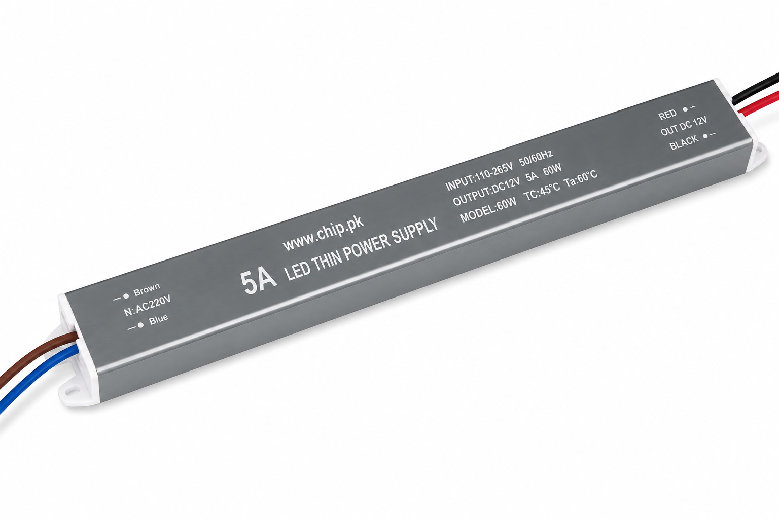 12V 5A 60W Ultra Slim LED Power Supply