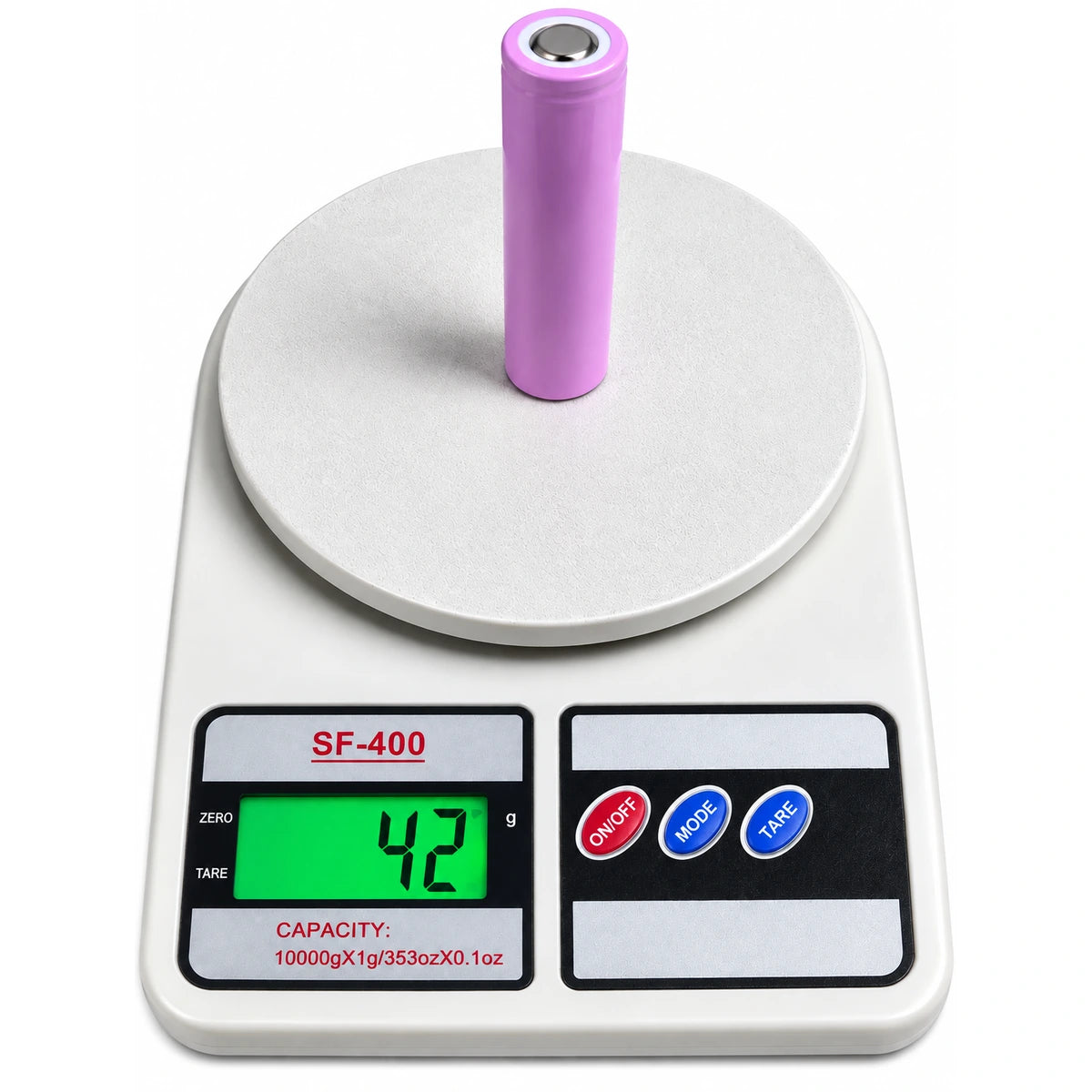 8650 rechargeable cell weighing approximately