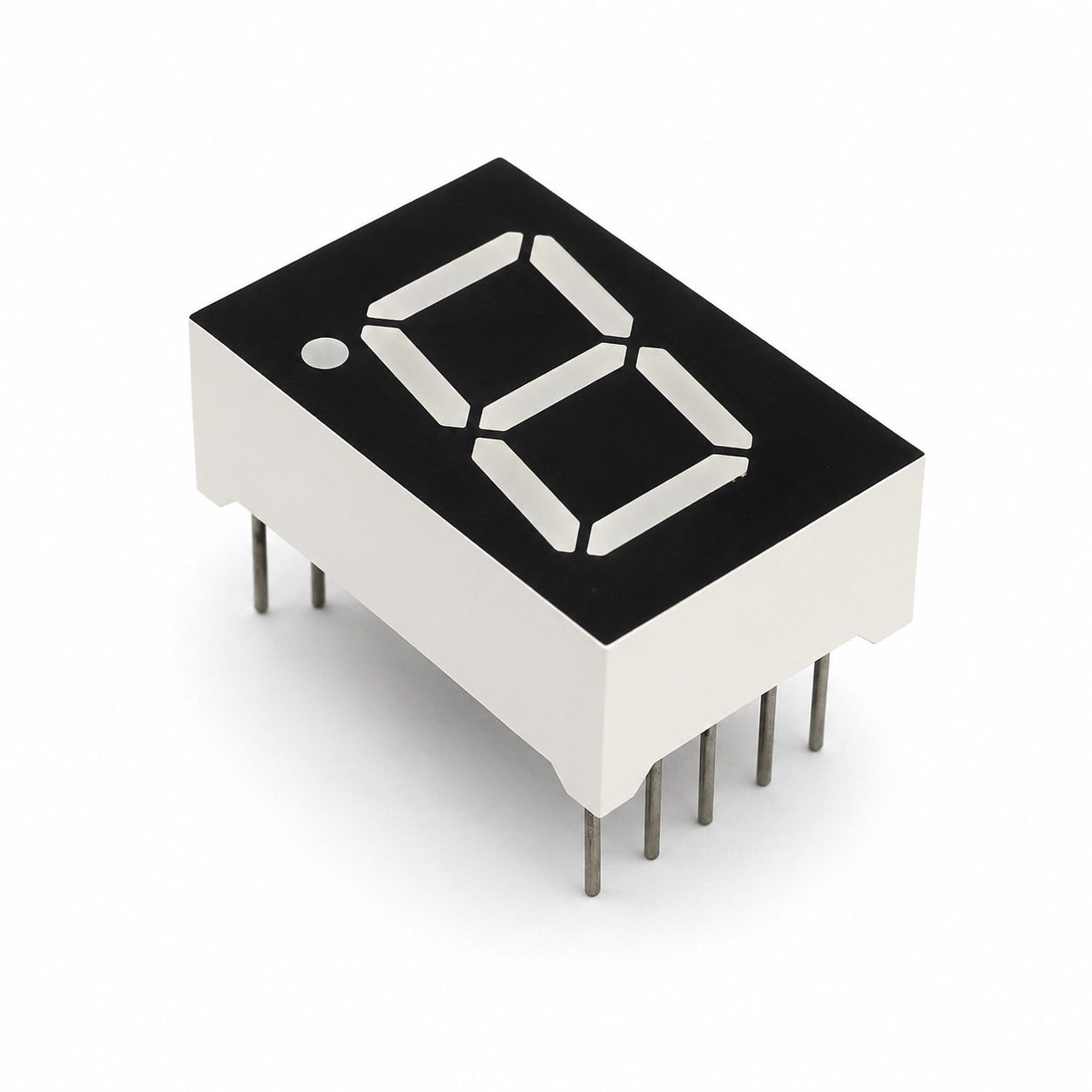 1 Digit 7 Segment LED Display Module front view