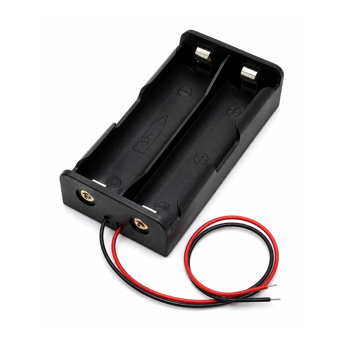 2 Cell 18650 Lithium Battery Holder Case with Wires