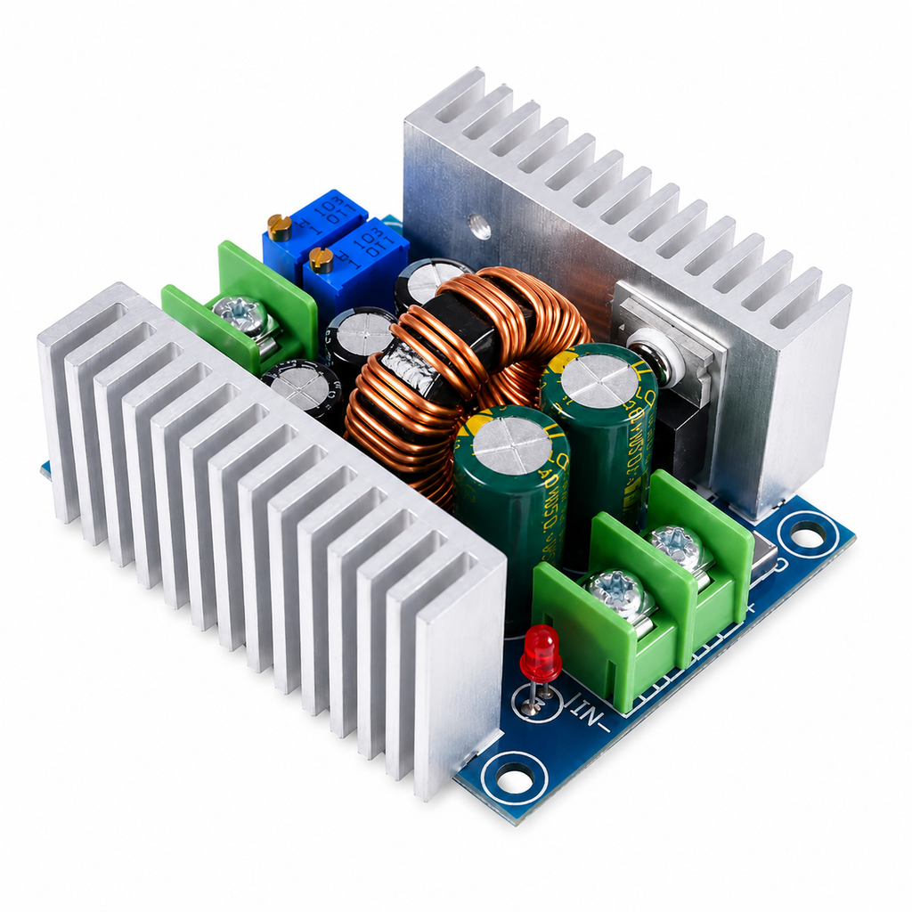 20A 300W High-Power DC-DC Adjustable Buck Converter Module