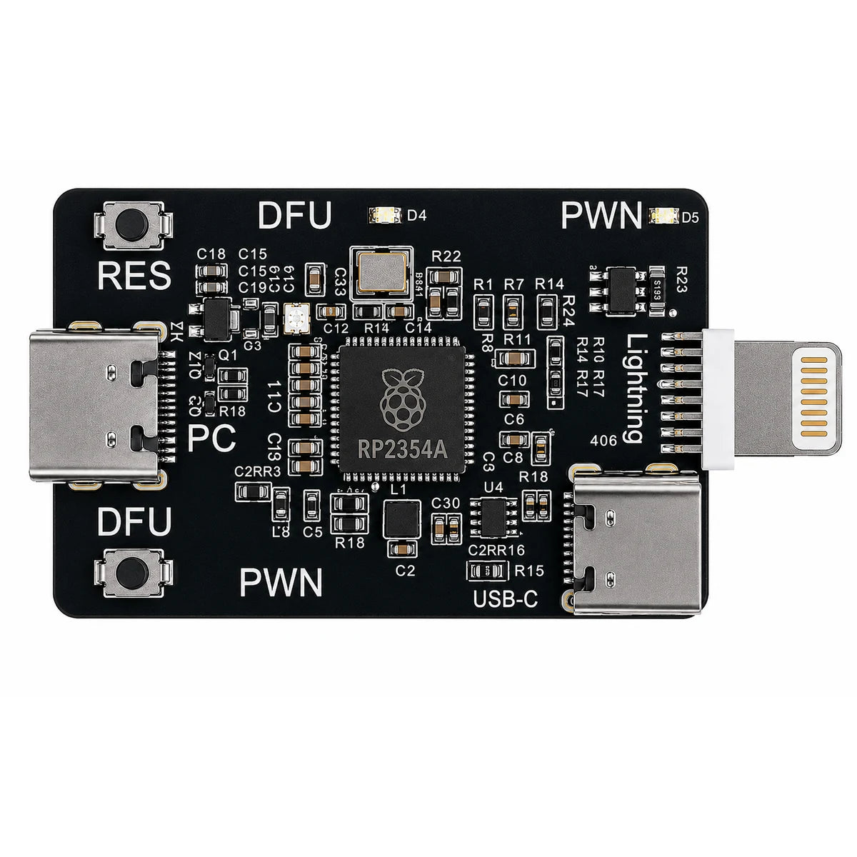 RP2354A Pico DFU Board for iPhone servicing