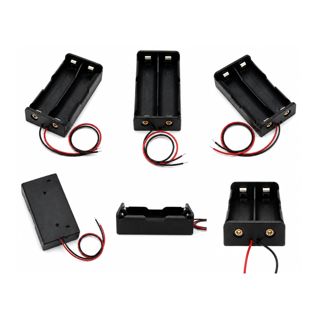 2x18650 Battery Holder Case Different Angle View
