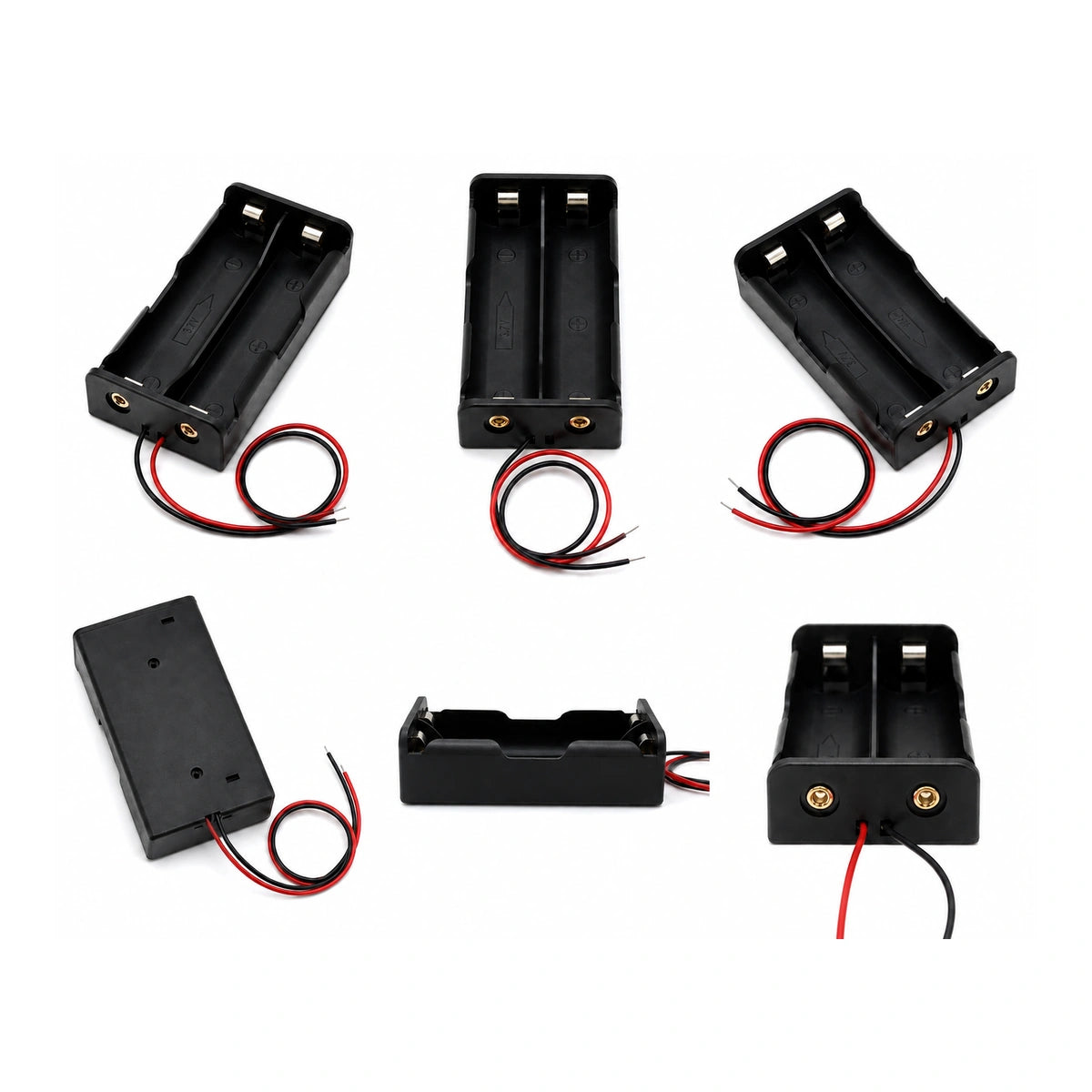2x18650 Battery Holder Case Different Angle View