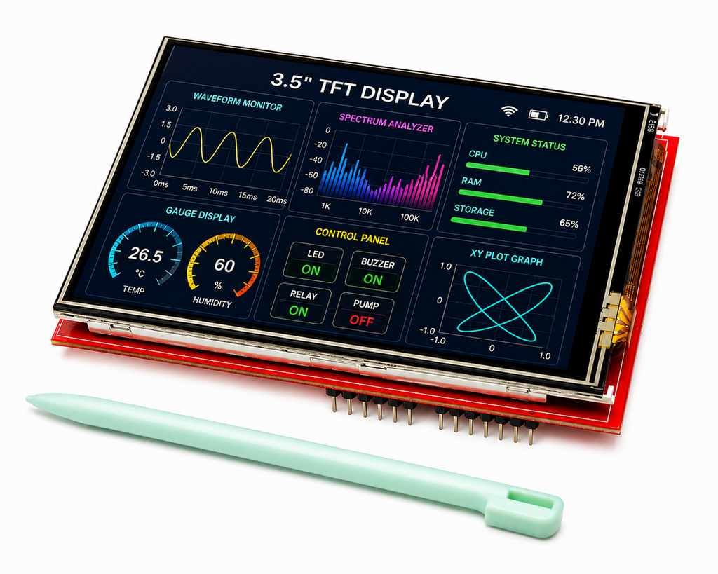 3.5 Inch TFT LCD Touch Screen Shield 480×320 ILI9486