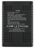 4 Slot Smart Universal Battery Charger  back side