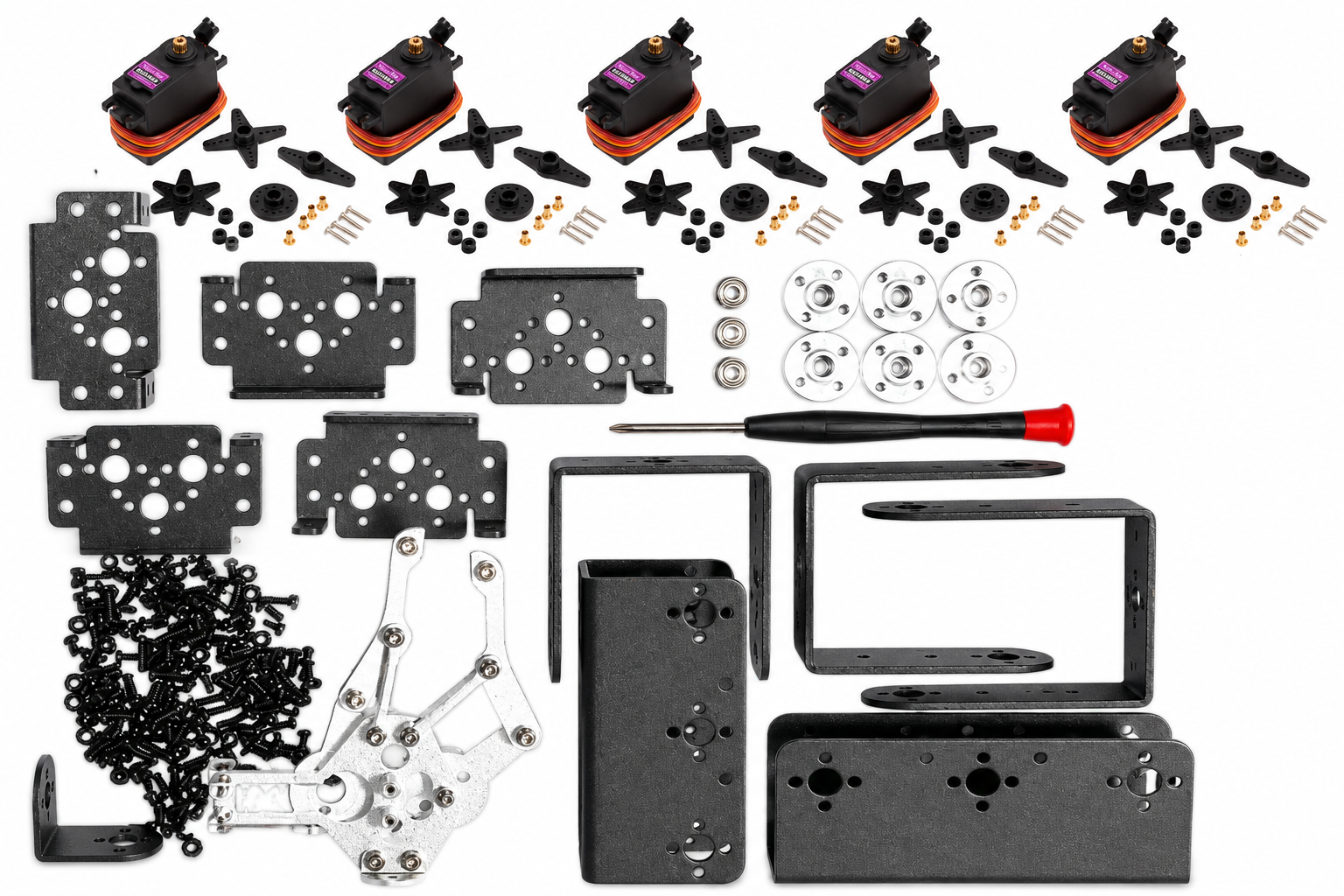 6DOF Aluminum Robotic Arm Kit with Servo 