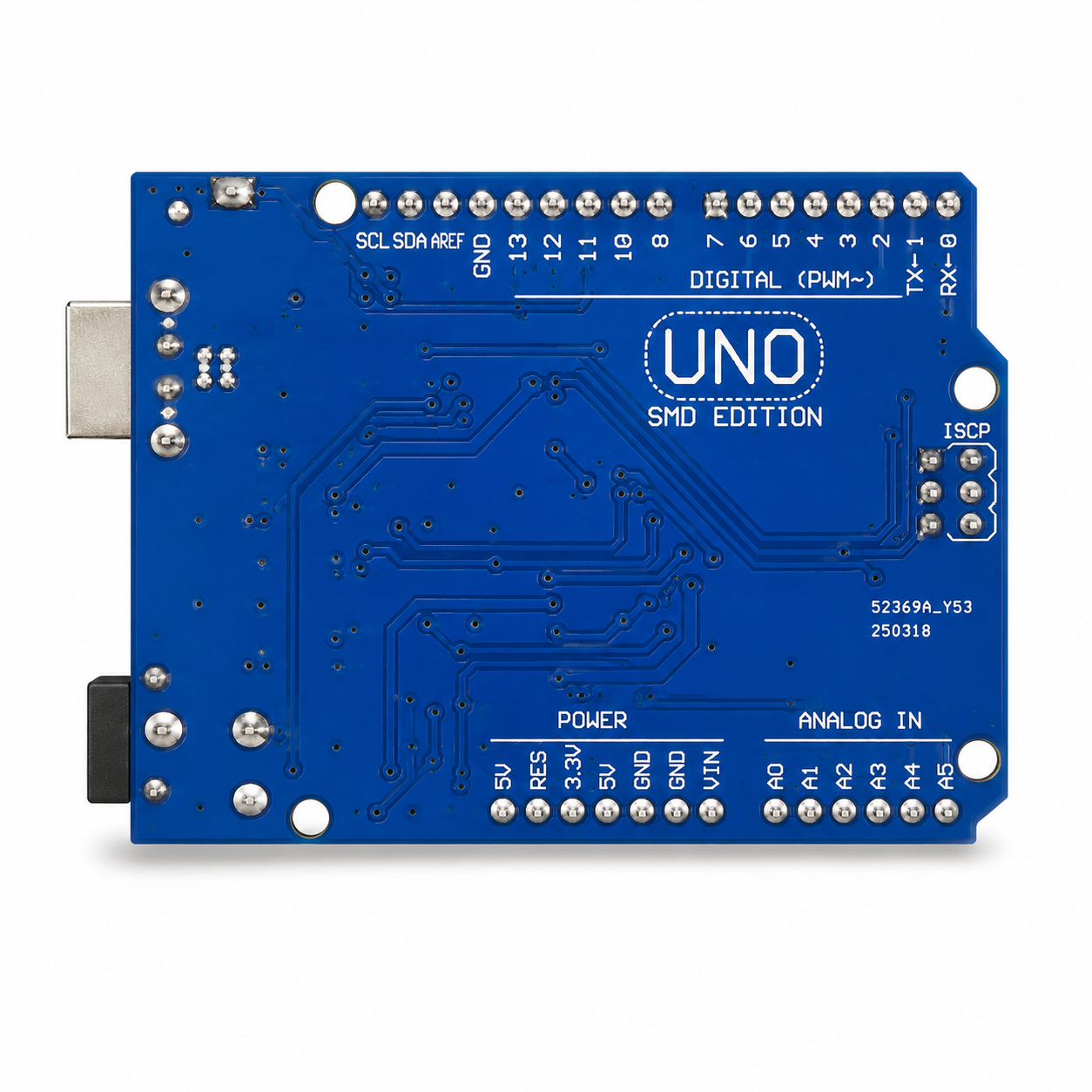 Arduino UNO SMD back side