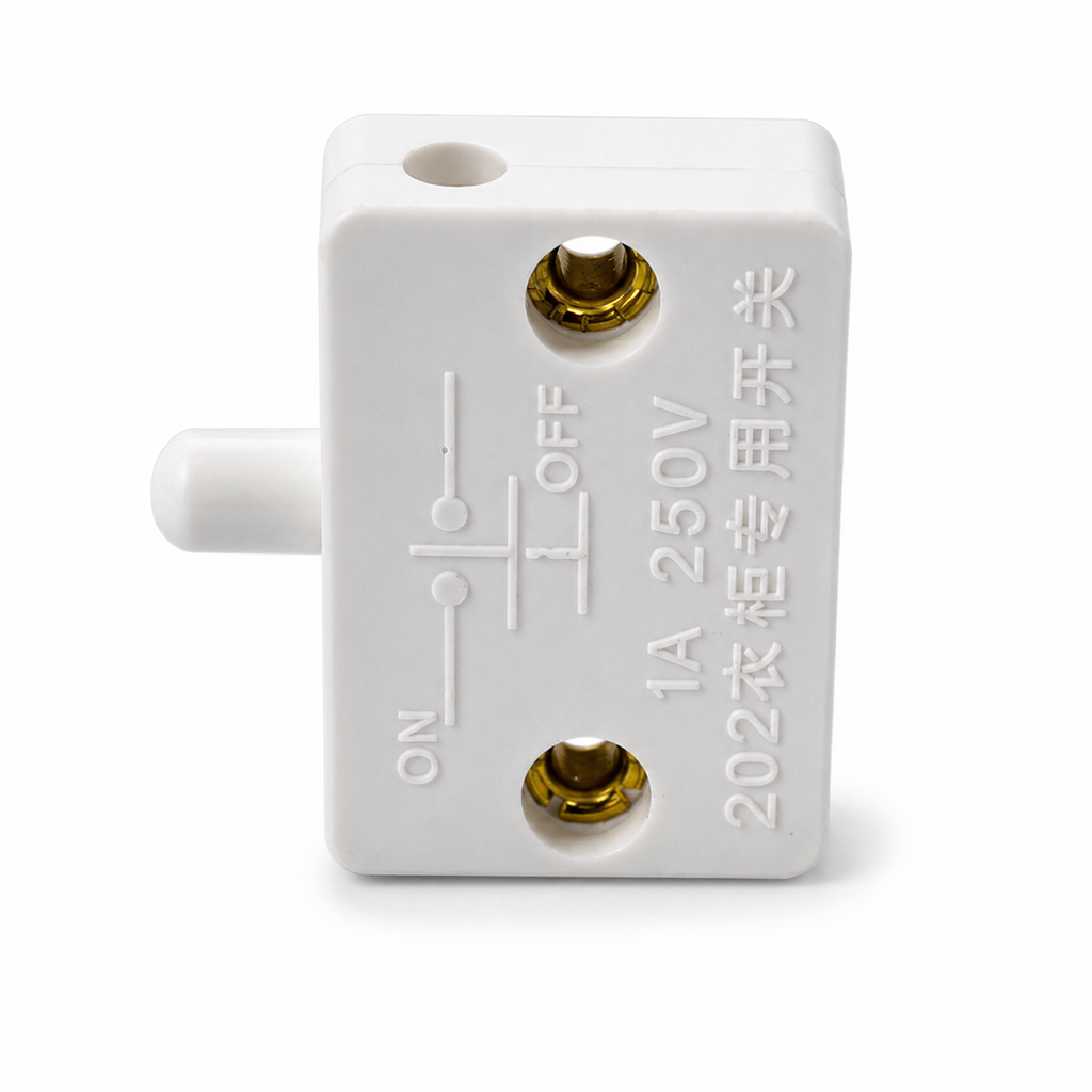 Cabinet Light Switch Wardrobe Door Switch 12V-220V Automatic Push Switch