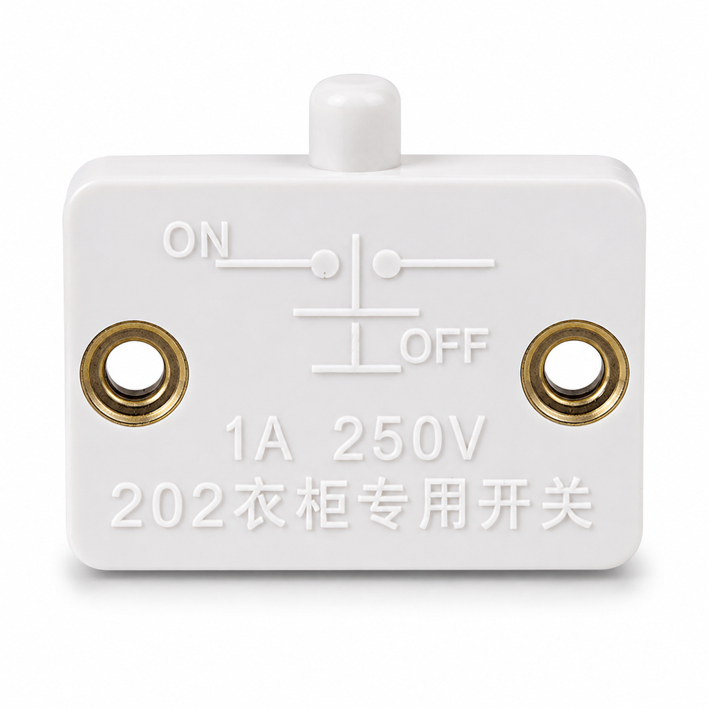 Cabinet Light Switch Wardrobe Door Switch 12V-220V Automatic Push Switch