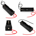 1 Cell lithium battery holder showing black plastic case design