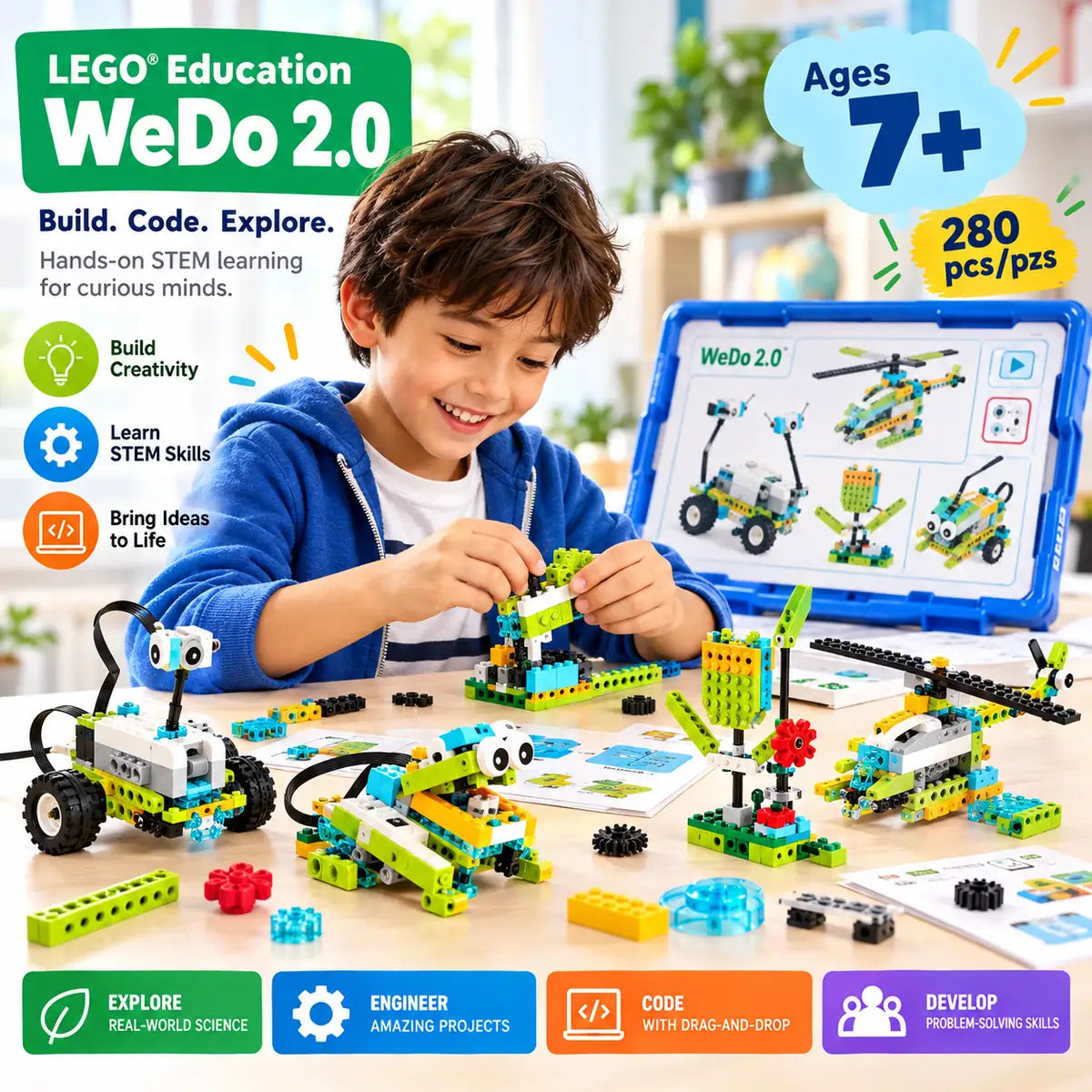 LEGO Education WeDo 2.0 Core Set with storage bin