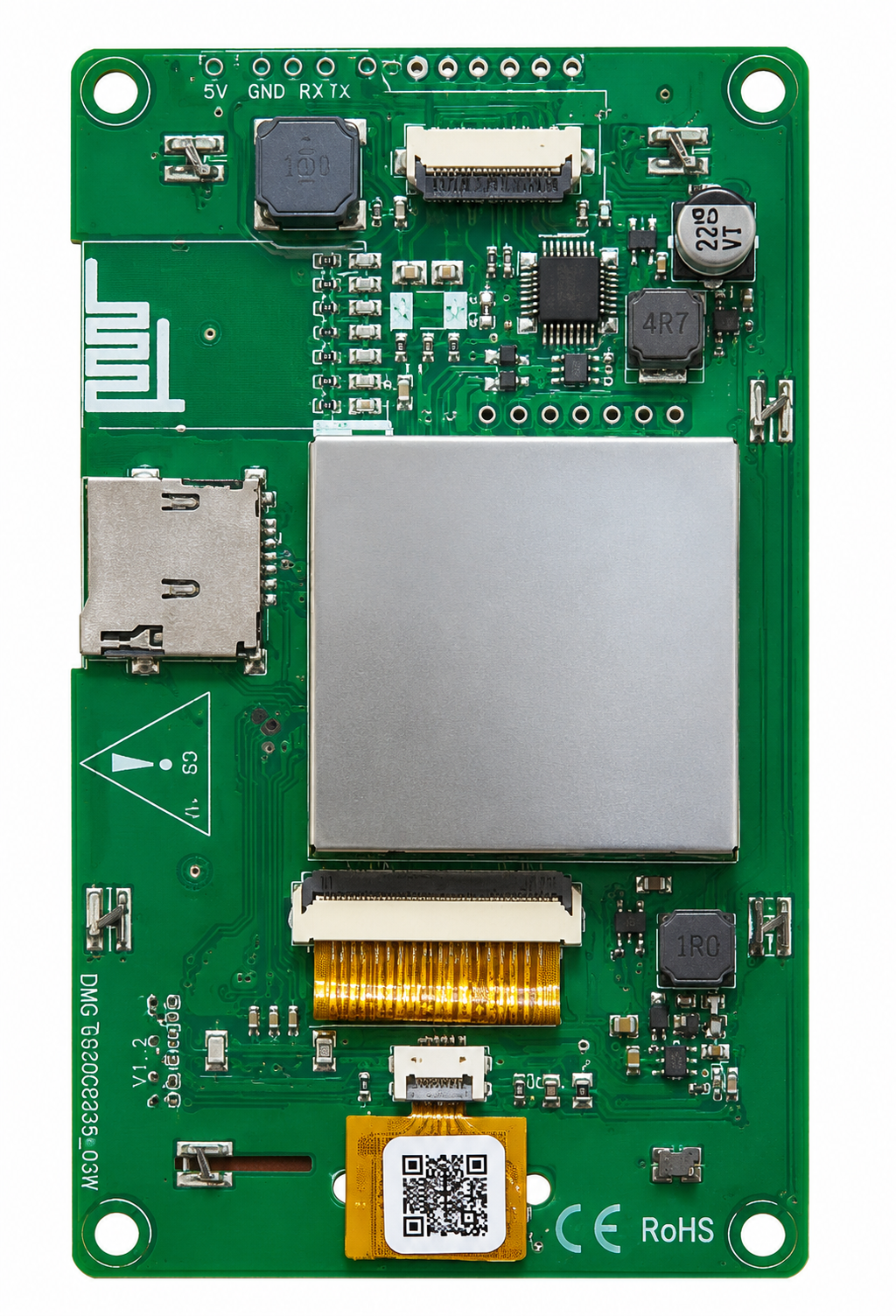 DWIN HMI LCD 3.5 Inch IPS Capacitive Touch back side