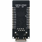 ESP32-ETH01 V1.4 rear side showing GPIO power and communication pin labels