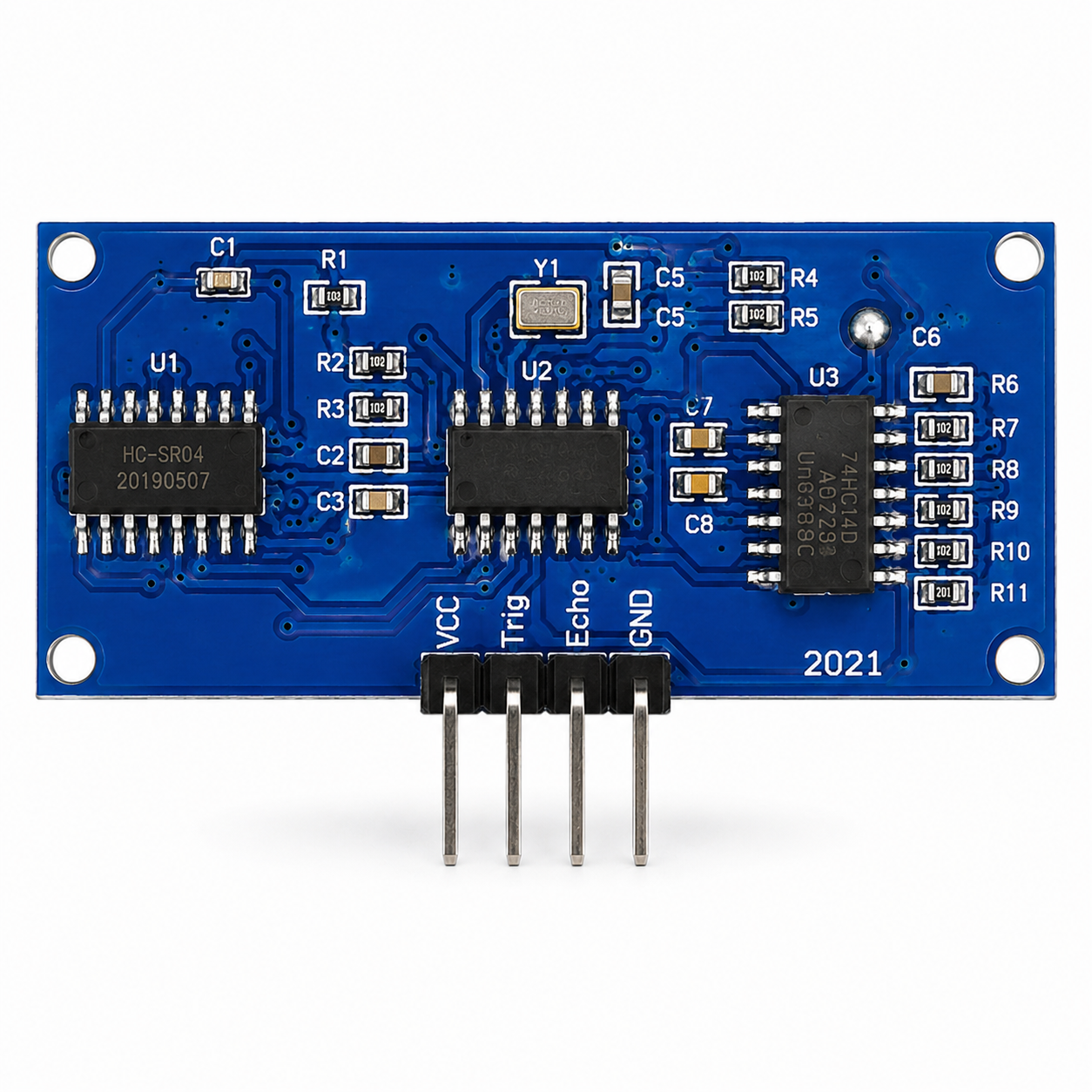 HC-SR04 Ultrasonic Distance Sensor Back View