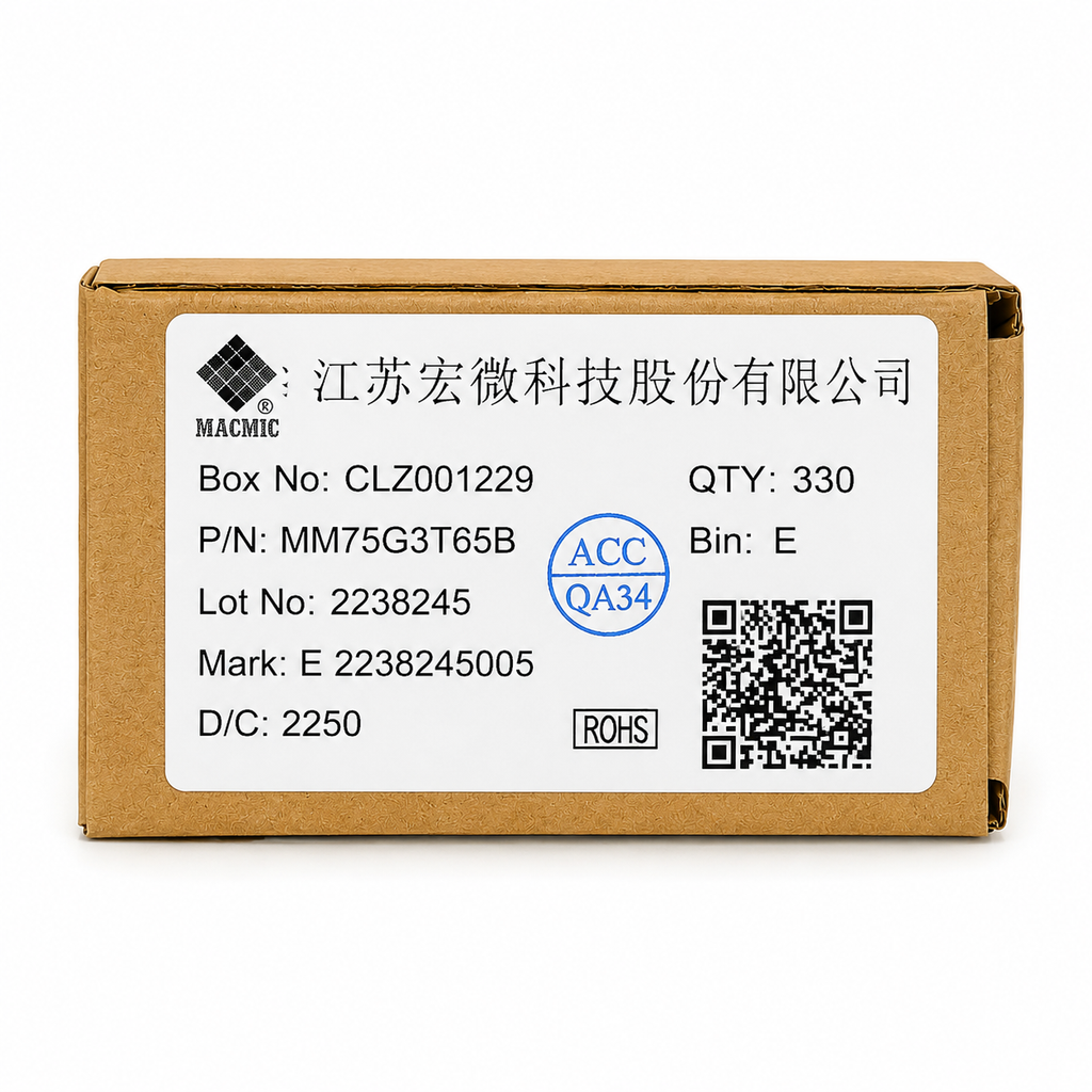 MM75G3T65B IGBT Power Transistor Close-up Box