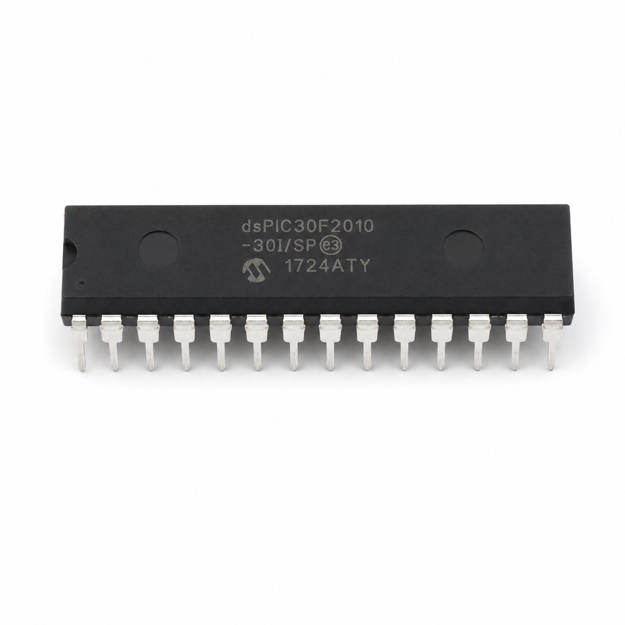 Microchip dsPIC30F2010 16-Bit Digital Signal Controller IC front side