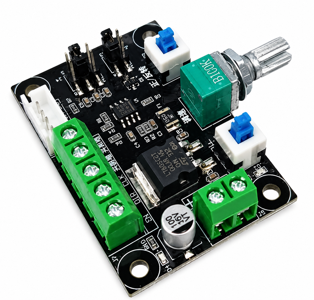 PWM DC Motor Speed Controller Module with Adjustable Potentiometer right side
