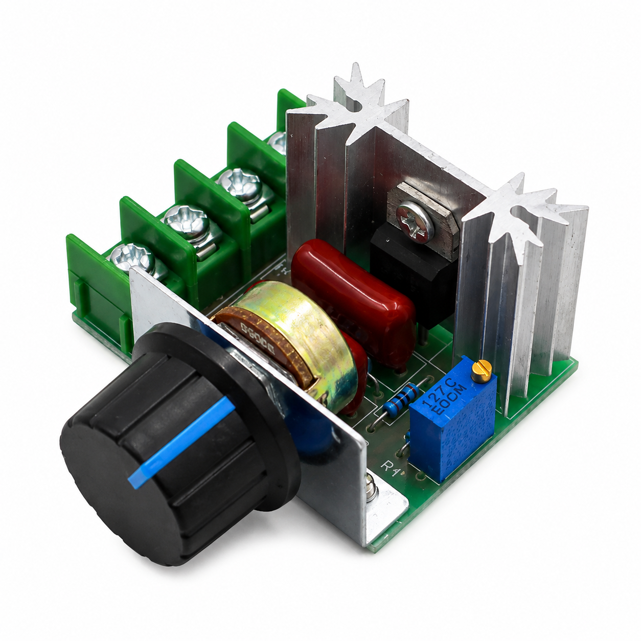 PWM DC Motor Speed Controller Module with Knob & Heatsink close zoom