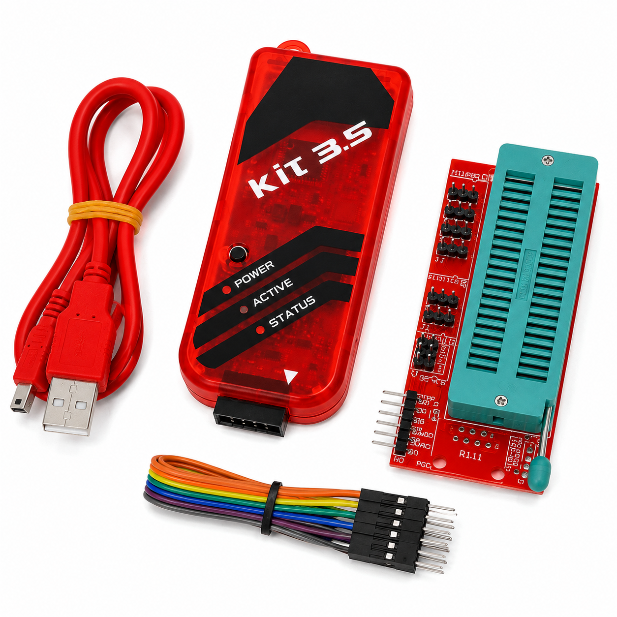 PICkit 3.5 USB PIC Programmer & Debugger with ICSP Adapter Base for PIC, dsPIC and PIC24 Microcontrollers