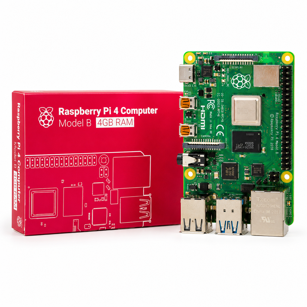Raspberry Pi 4 Model B 4GB RAM Single Board Computer with box