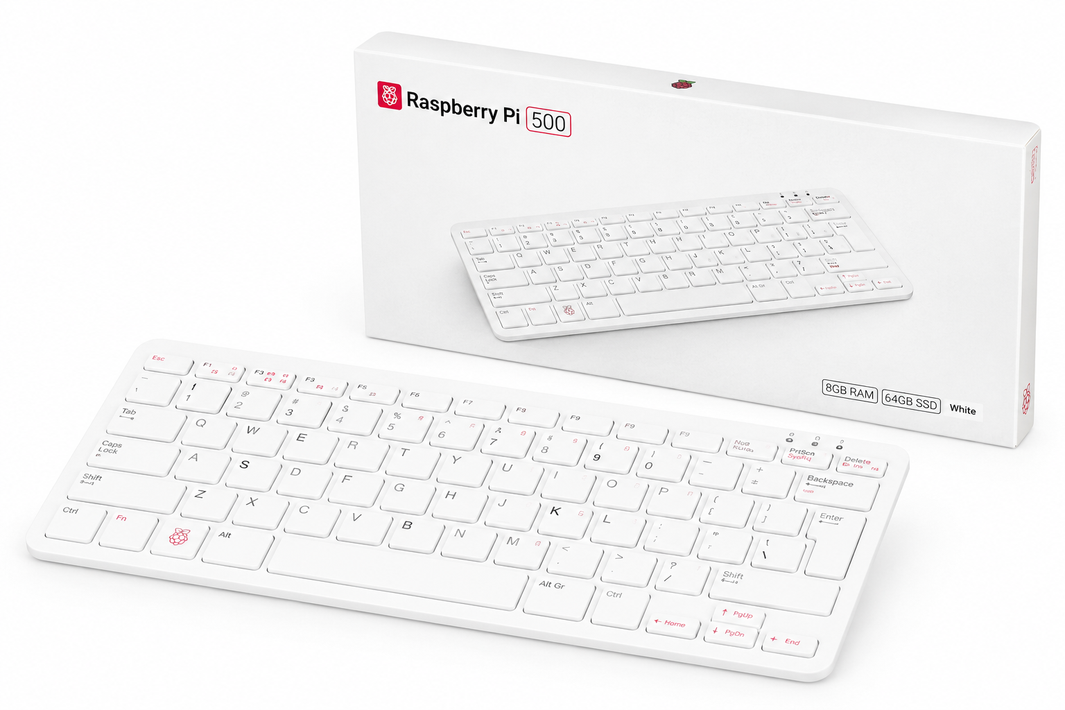 Raspberry Pi 500 Desktop Keyboard Computer box and details