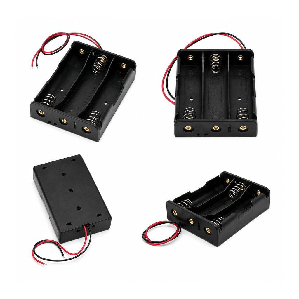 Triple 18650 Battery Holder Case Different Angle View