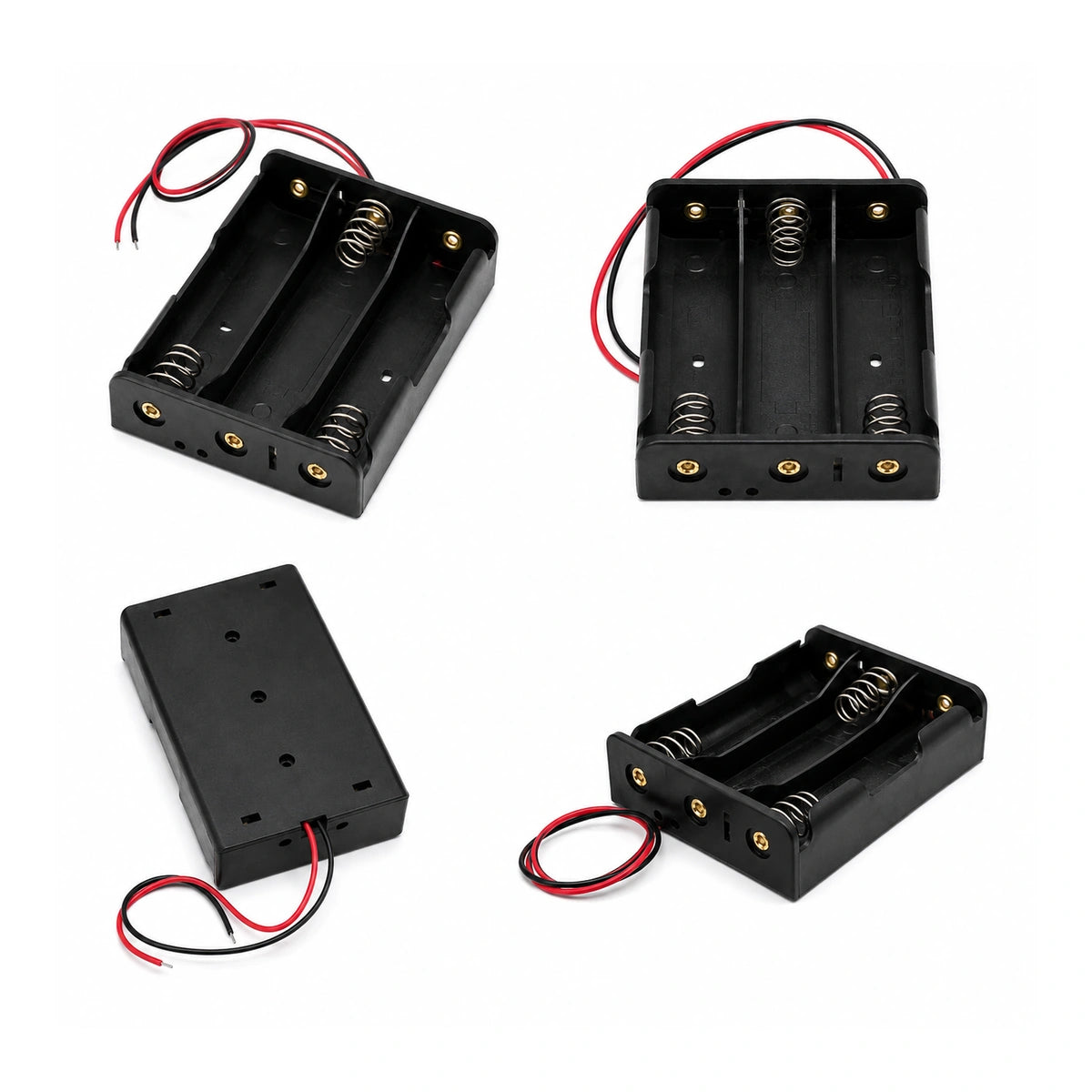 Triple 18650 Battery Holder Case Different Angle View