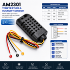 AM2301 temperature humidity sensor 3-wire connection