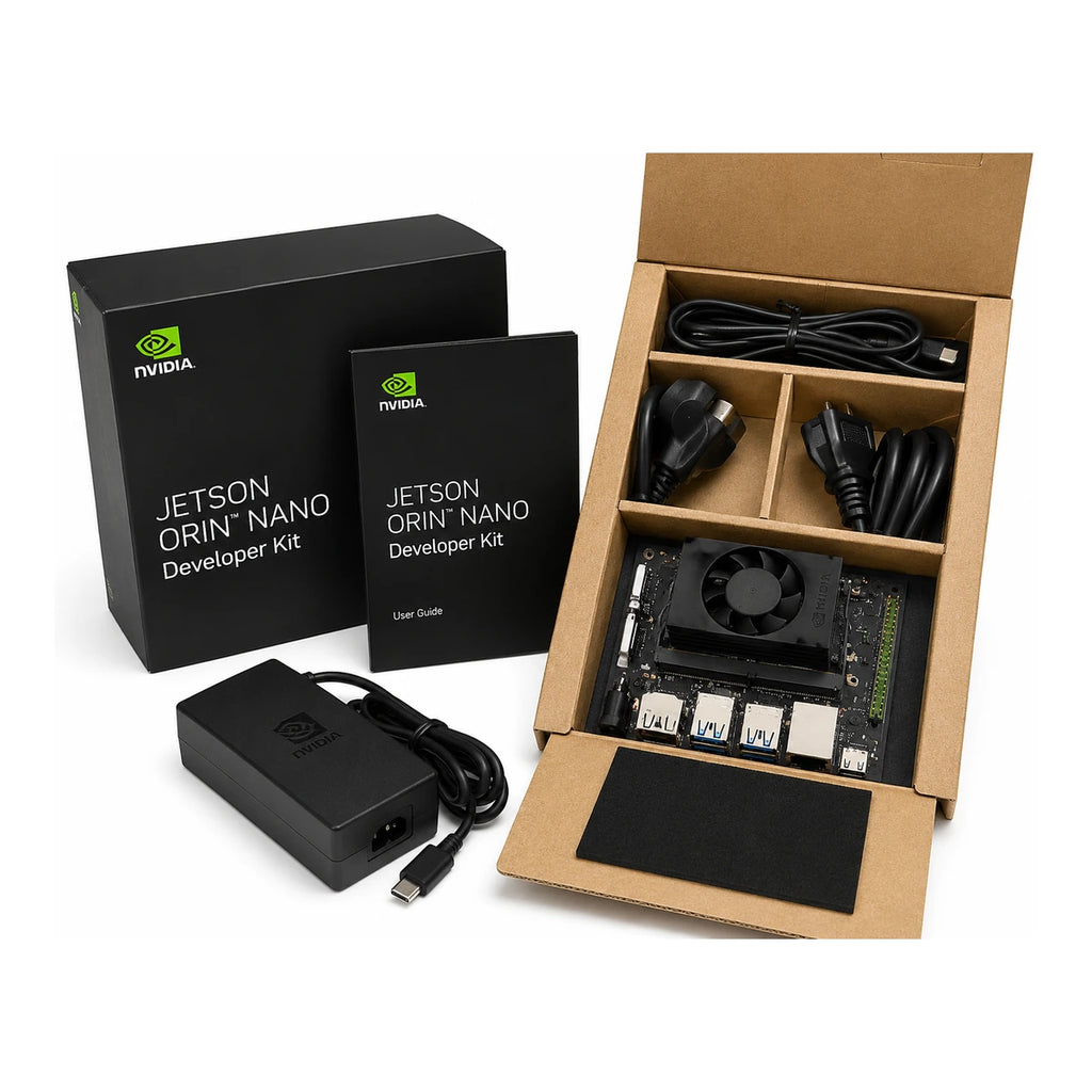 Jetson Orin Nano 8GB Developer Kit with power accessories