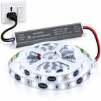 5 meter SMD 5630 white LED strip light with power supply
