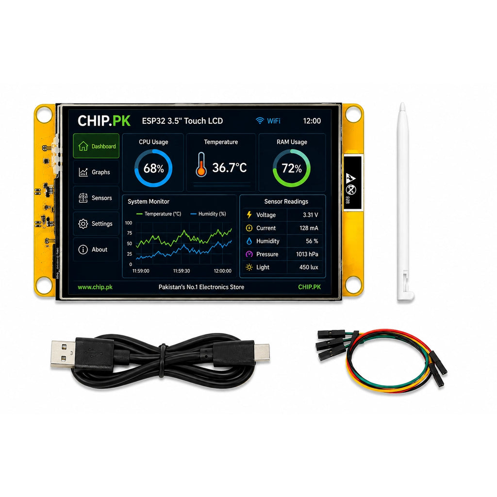3.5 Inch ESP32 Touch LCD Display with Accessories