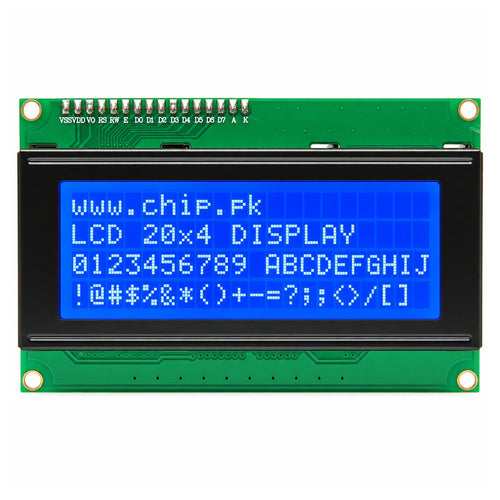 2004A LCD 20x4 character display with blue backlight