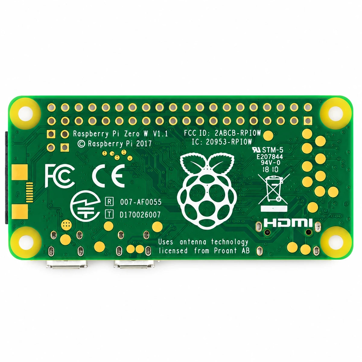 Raspberry Pi Zero W back side view