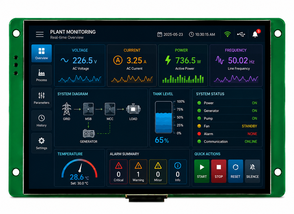 DWIN 7 Inch HMI LCD UART Touch Display DMG80480C070-03WTC