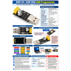 ESP-01 USB adapter showing the rear of its black PCB.