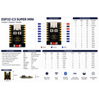 ESP32 C3 SuperMini board pinout and GPIO connections