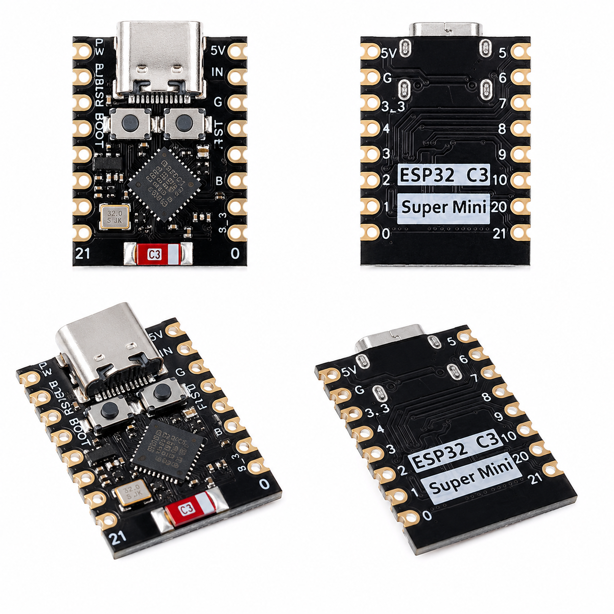 ESP32-C3 WiFi Bluetooth Board with USB Type-C