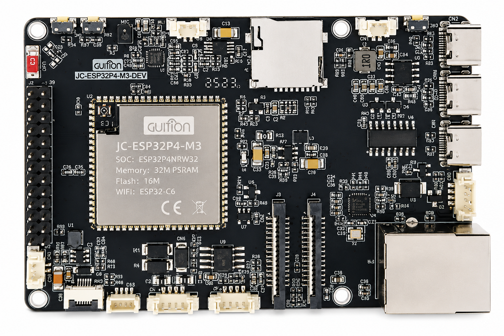 GUITION ESP32-P4-M3 Development Board with ESP32-P4, ESP32-C6, Wi-Fi 6, Bluetooth 5, Ethernet, 32MB PSRAM and 16MB Flash