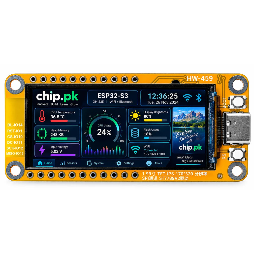 ESP32-S3 1.99 Inch 170x320 IPS TFT Display Module