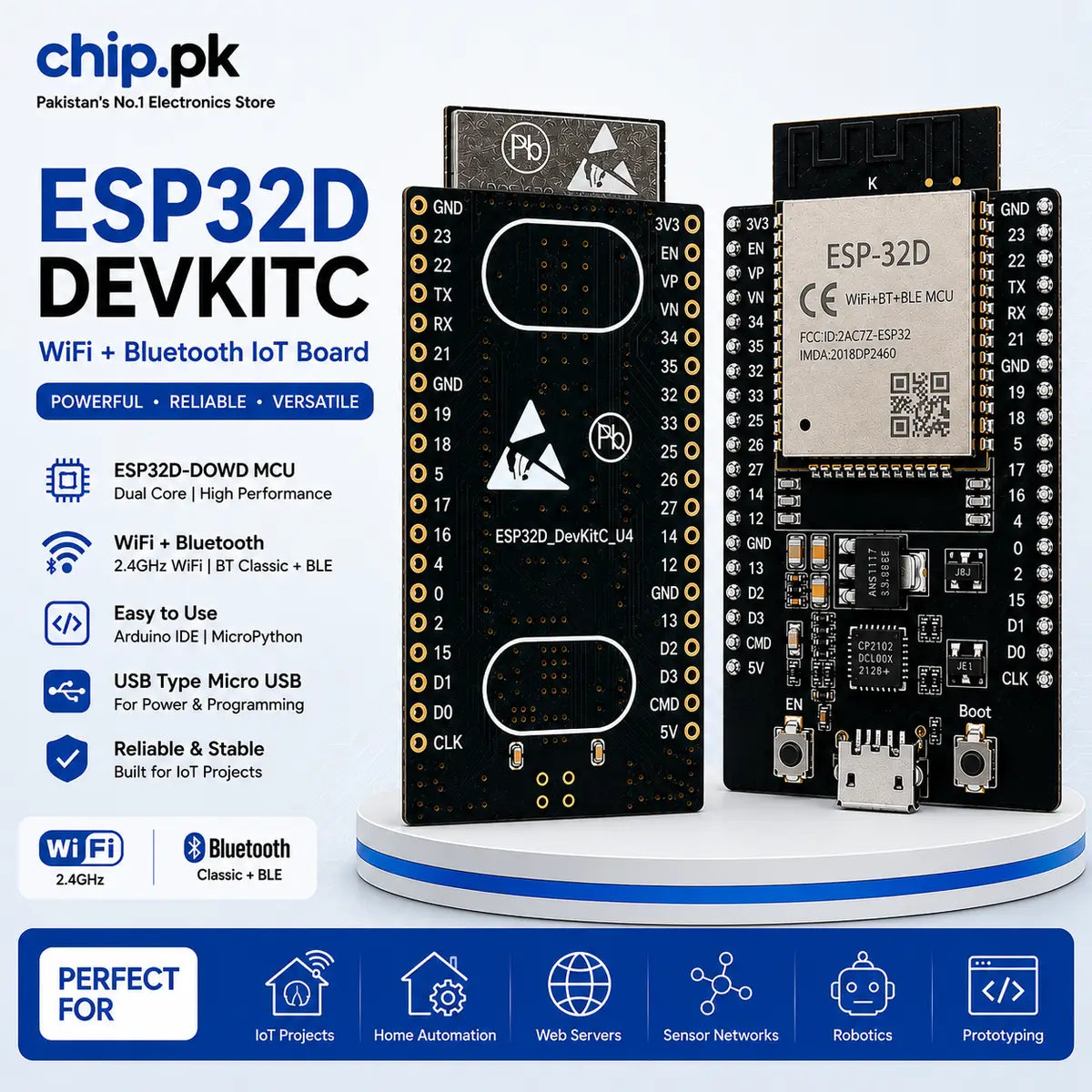 ESP32 Bluetooth development board for IoT projects