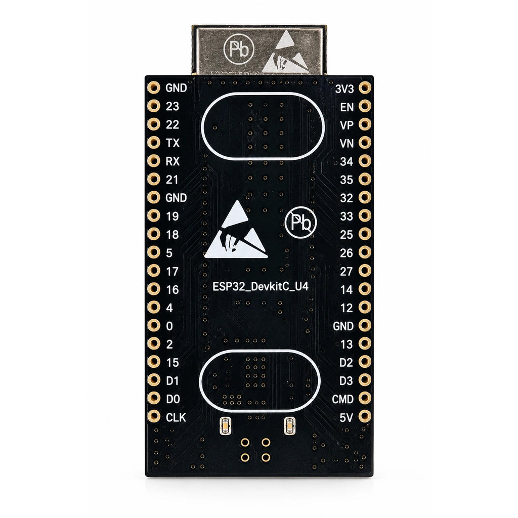 ESP32 WROOM 32D development board back side
