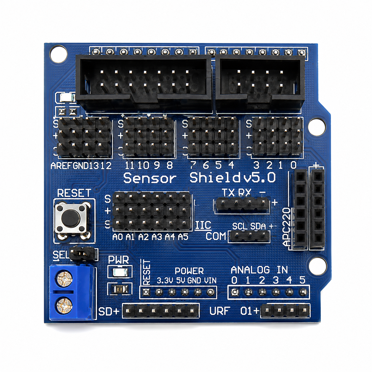 Sensor Shield V5.0 Expansion Board for Arduino Uno R3