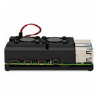 Raspberry Pi 4 cooling case showing USB-C and Micro HDMI access